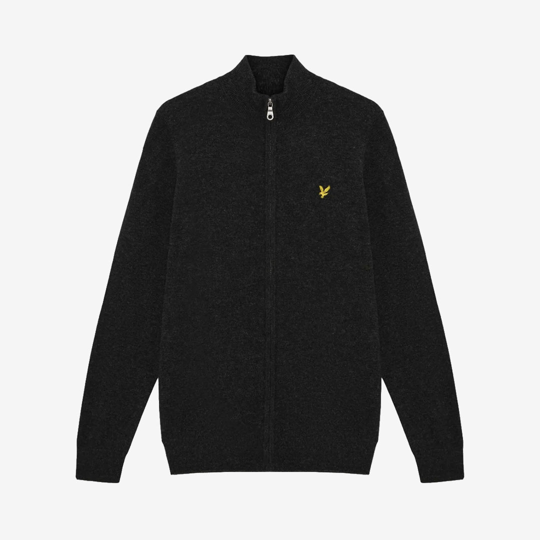 Lambswool Blend Zip Through Cardigan