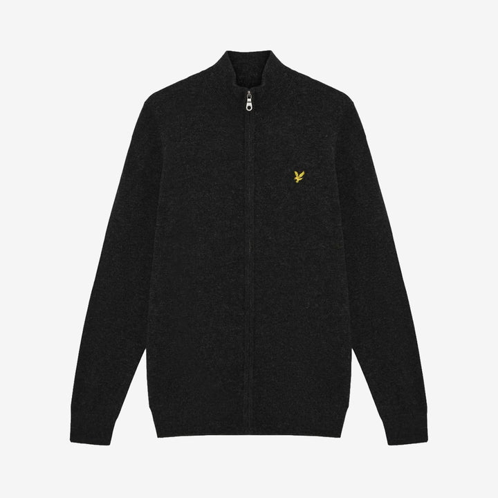 Lambswool Blend Zip Through Cardigan