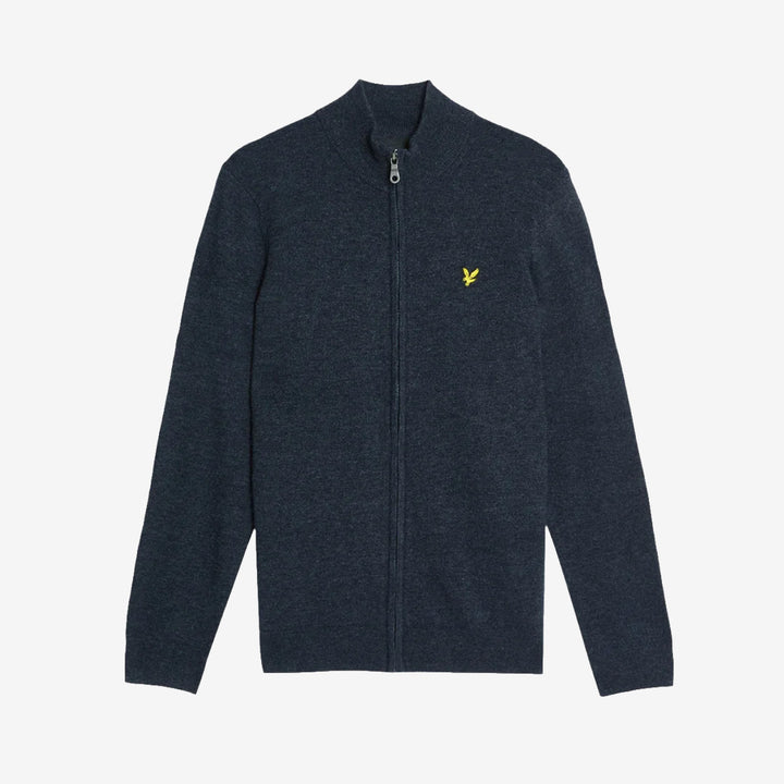 Lambswool Blend Zip Through Cardigan