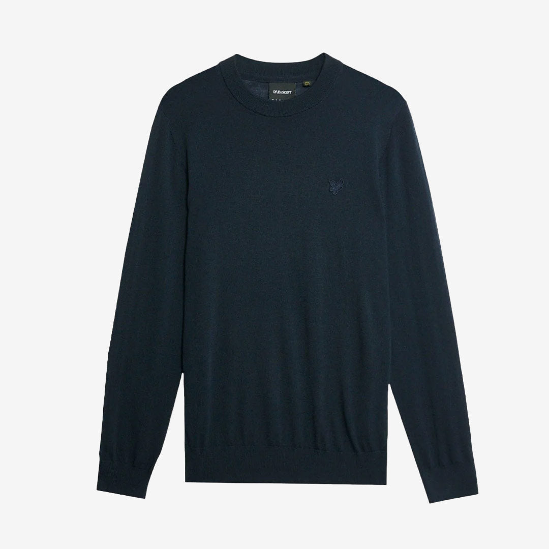 Tonal Eagle Merino Crew Neck Jumper