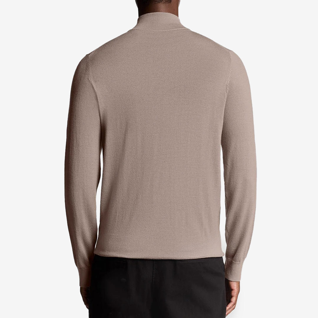Tonal Eagle Merino Quarter Zip Jumper