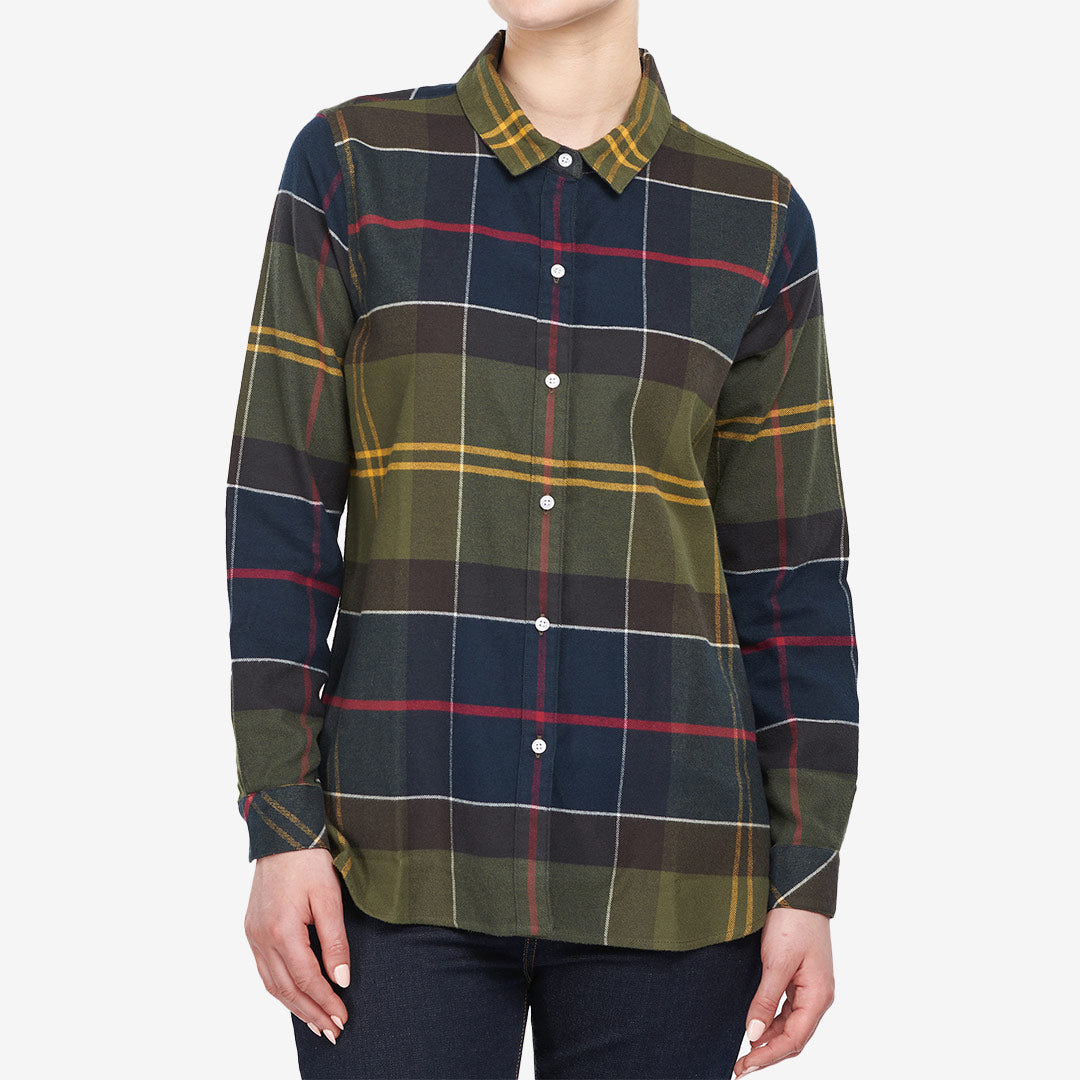 Barbour Anna Shirt – damflanellskjorta i TN52 Tartan med rak passform