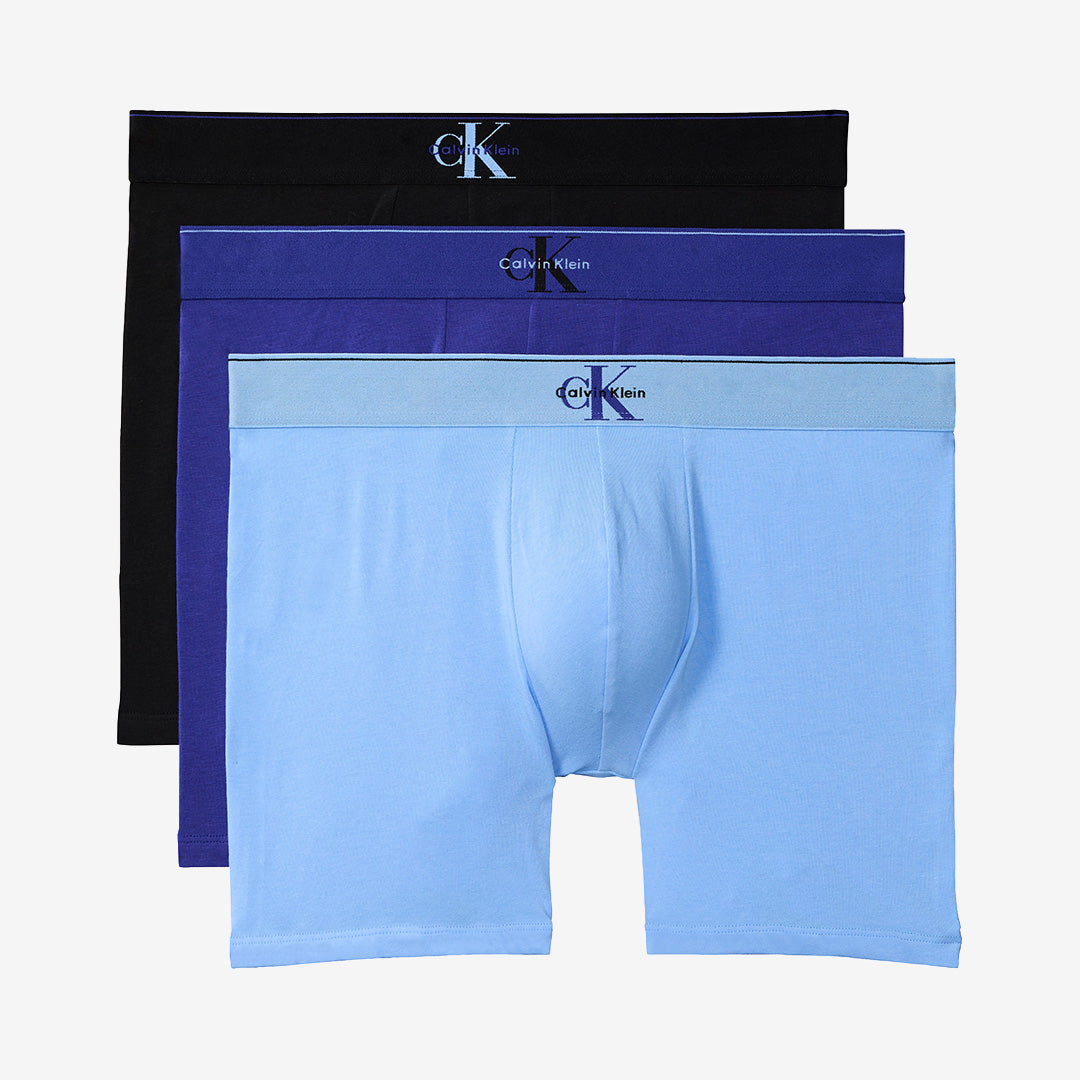 Calvin Klein boxerkalsonger 3-pack svart och blå med logoresår