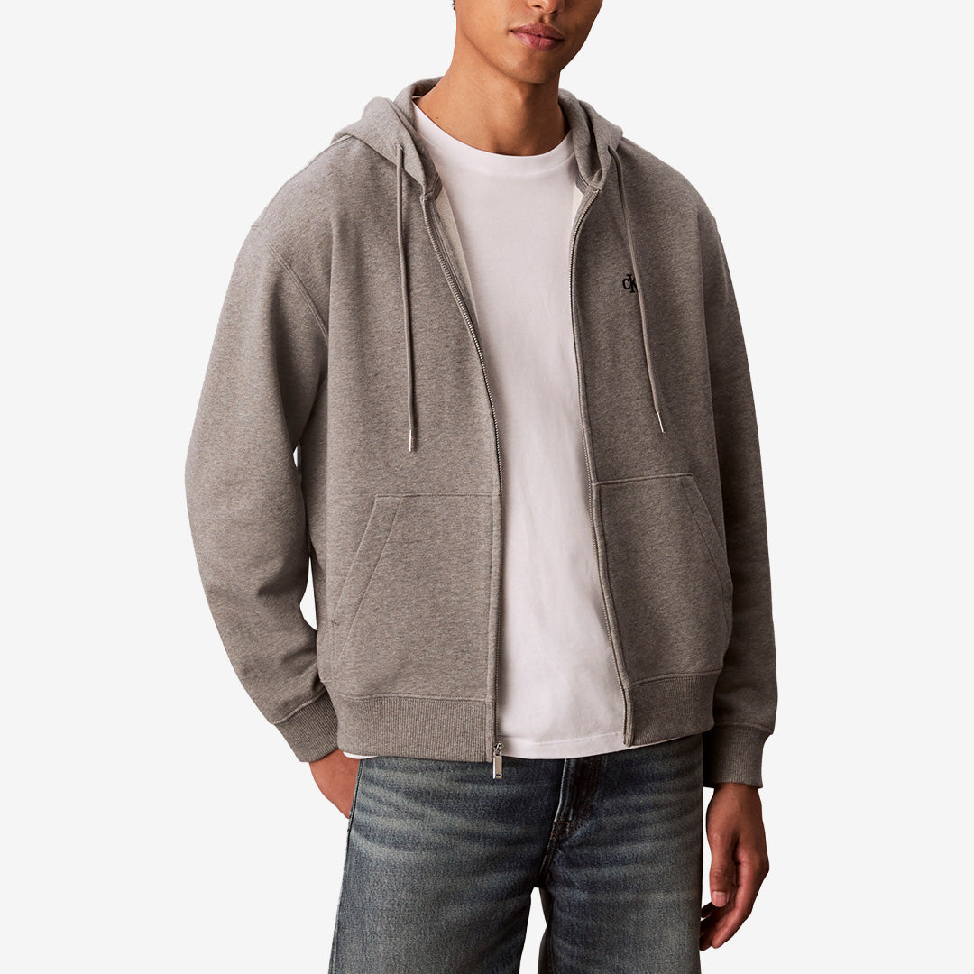 Calvin Klein LS EU 350 Terry Monog sweatshirt i med grey med subtil logodetalj