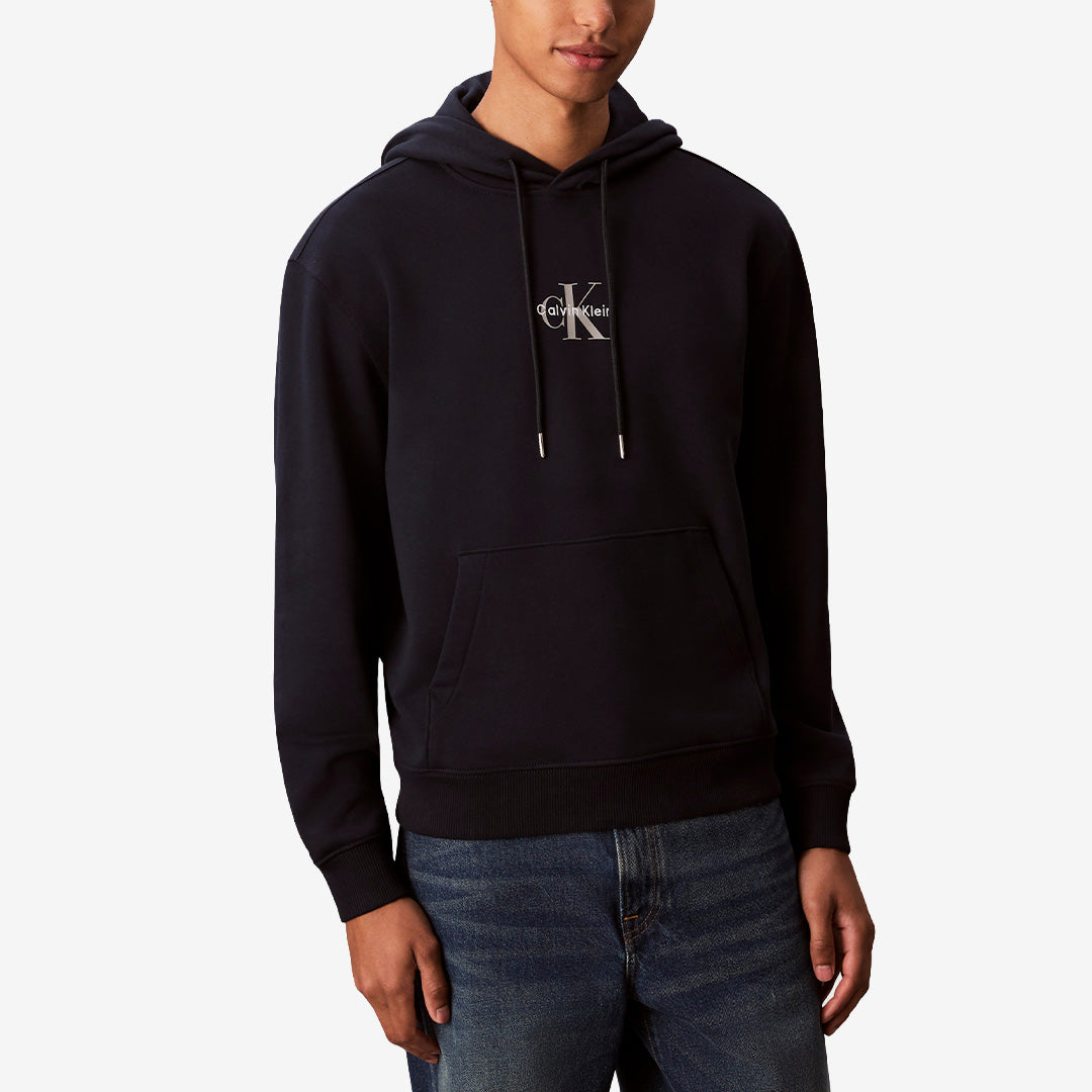 Calvin Klein LS EU Terry Micro stickad tröja i navy