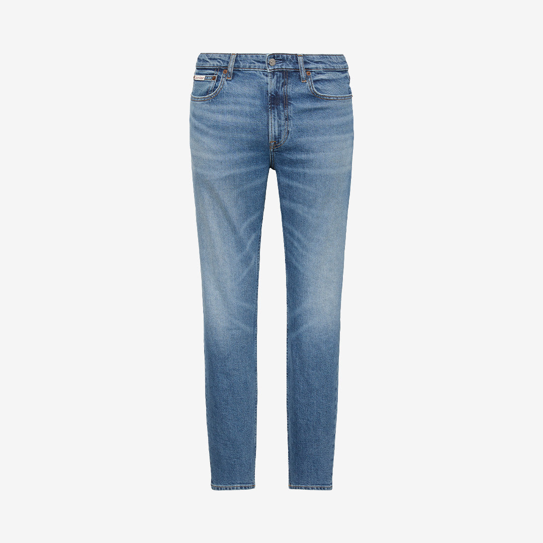 Blå jeans SLIM TAPER Blue Tide i 98% bomull och 2% elastan med slim tapered passform