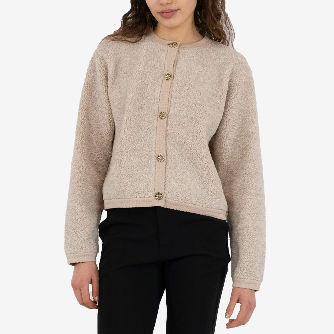 Limo Fluffy Knit Cardigan