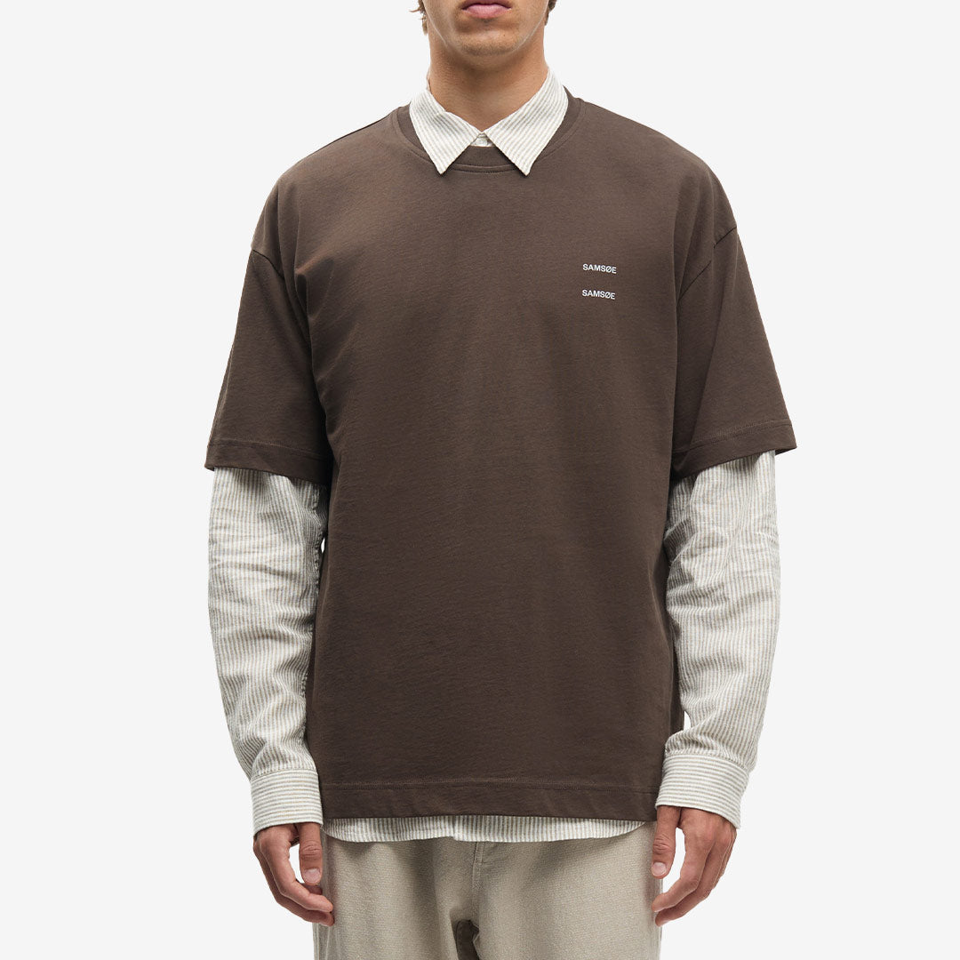Samsøe Samsøe Joel t-shirt herr Burnt Olive
