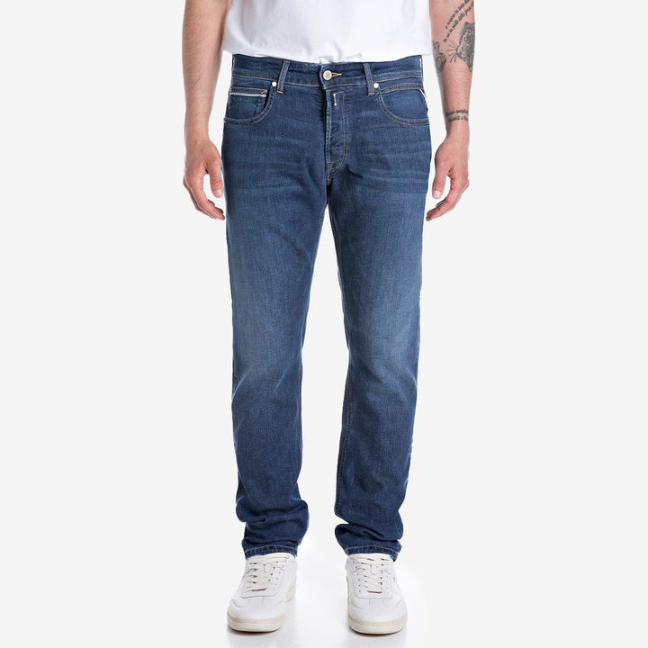 Replay Grover Jeans herr Dark Blue straight MA972 .000.573 840