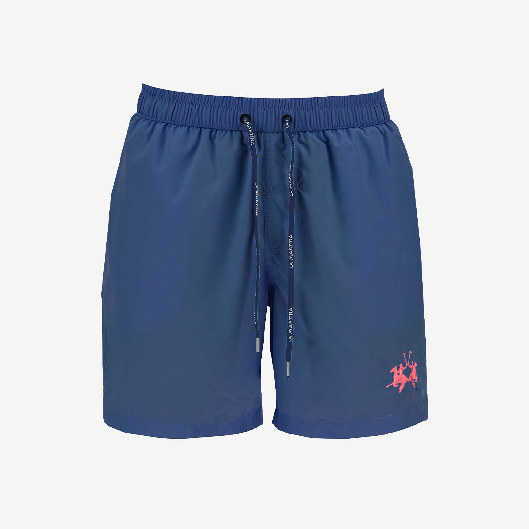 La Martina Chuck badshorts i blå polyester