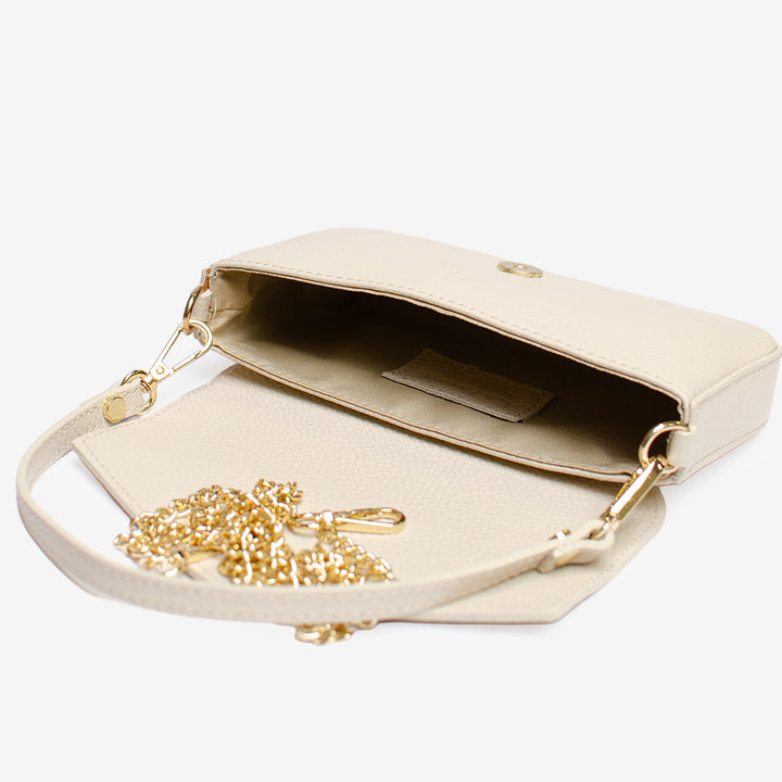 Mini-kuvert väska i läder