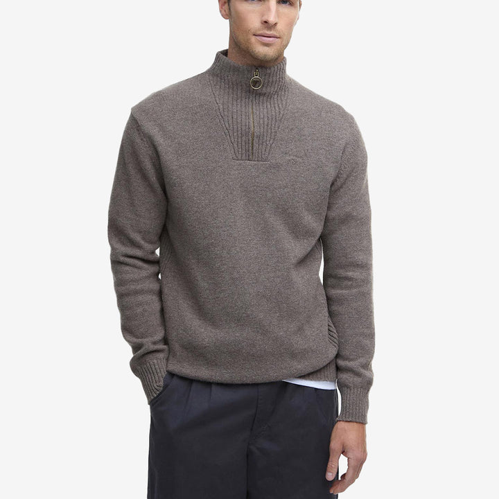 Barbour Essential Lambswool Half Zip Knitted Jumper
