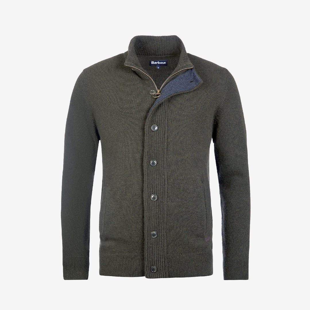 Barbour Essent Patch Zip Through Knitted Jumper