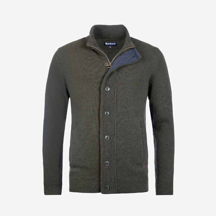 Barbour Essent Patch Zip Through Knitted Jumper