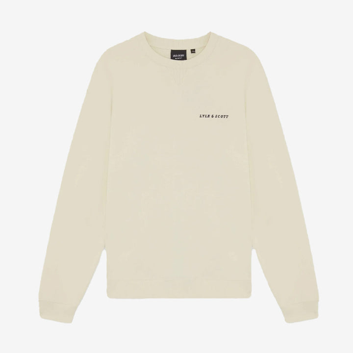 Script Brushback Crew Neck Sweatshirt