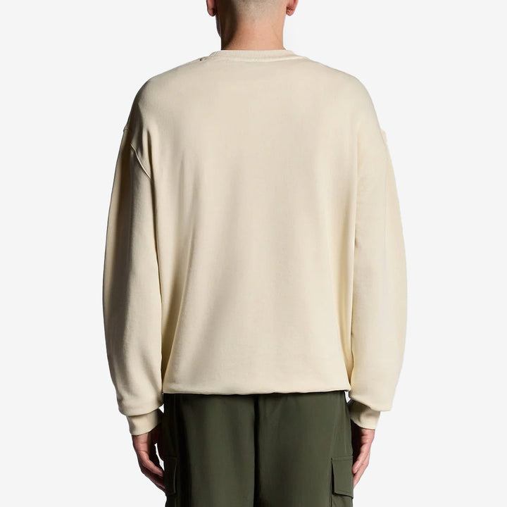 Script Brushback Crew Neck Sweatshirt