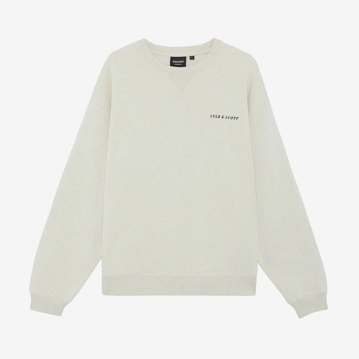 Script Heavyweight Loopback Crew Neck Sweatshirt