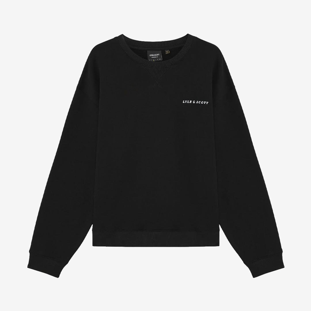 Script Heavyweight Loopback Crew Neck Sweatshirt