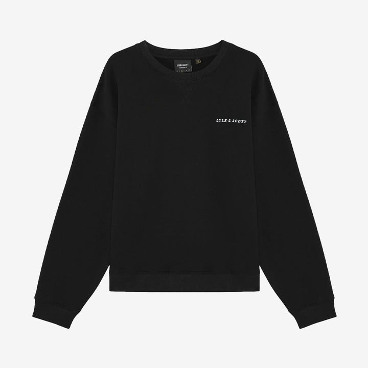 Script Heavyweight Loopback Crew Neck Sweatshirt