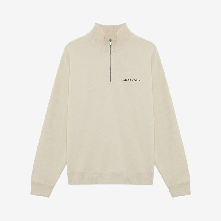 Script Heavyweight Loopback Quarter Zip Sweatshirt