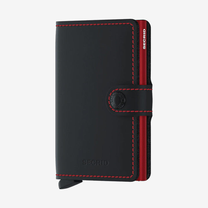 Miniwallet matte black & red