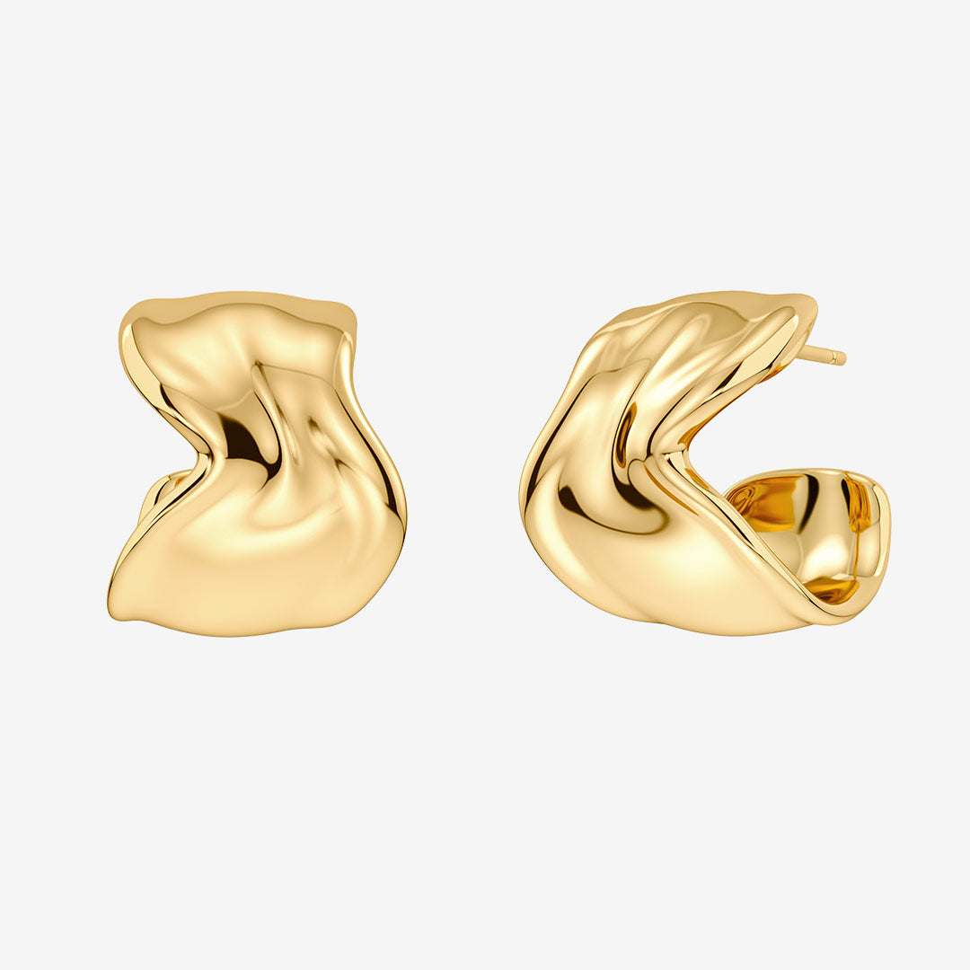 Melted Hoops L Gold