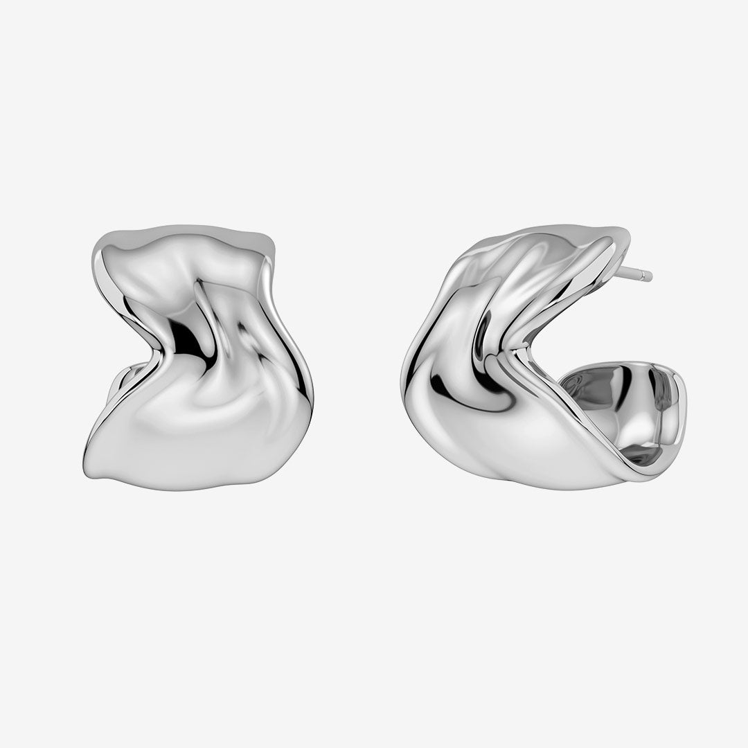 Melted Hoops L Steel