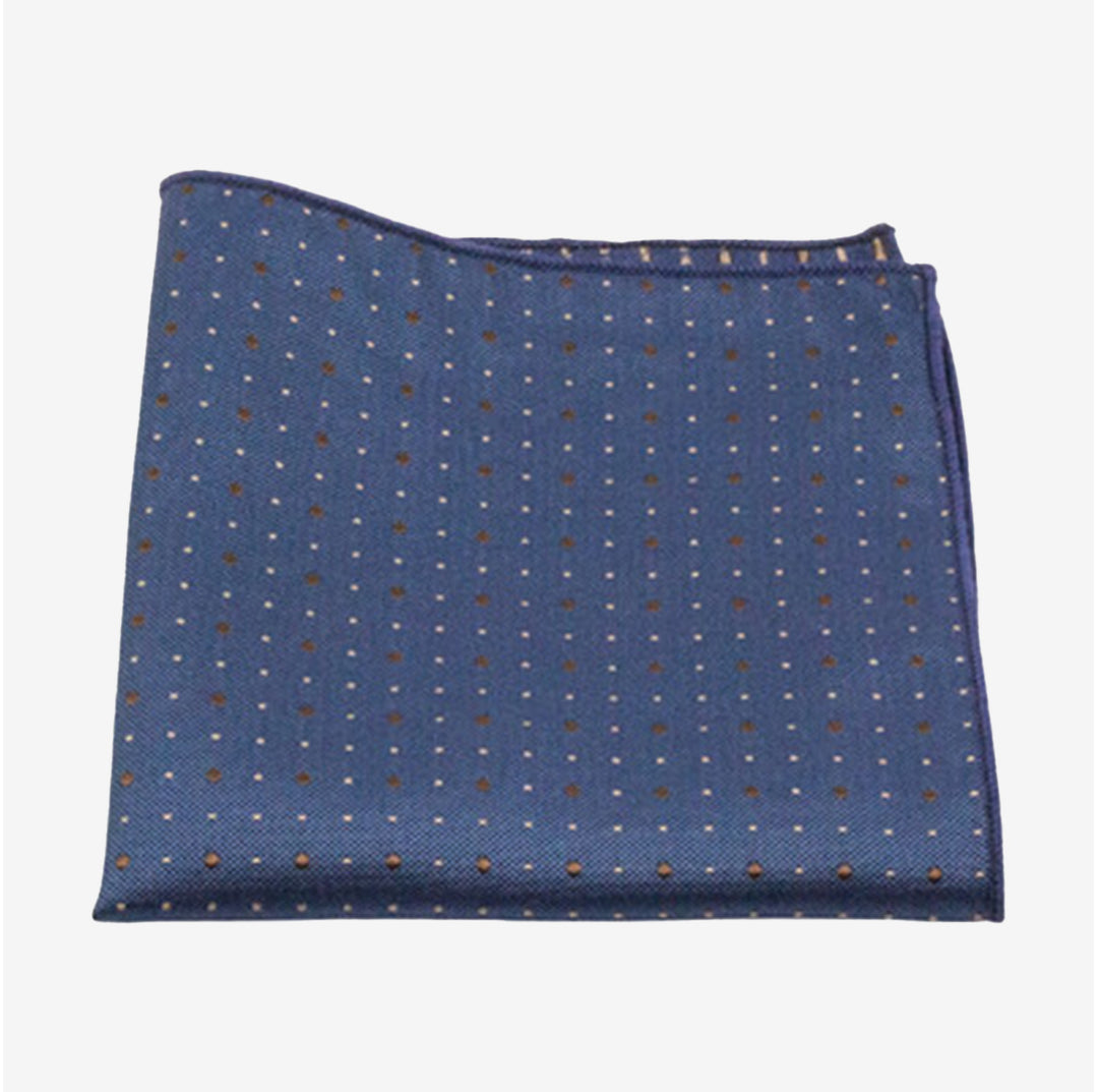 Blå bröstnäsduk i siden – Dellen Hankie N416