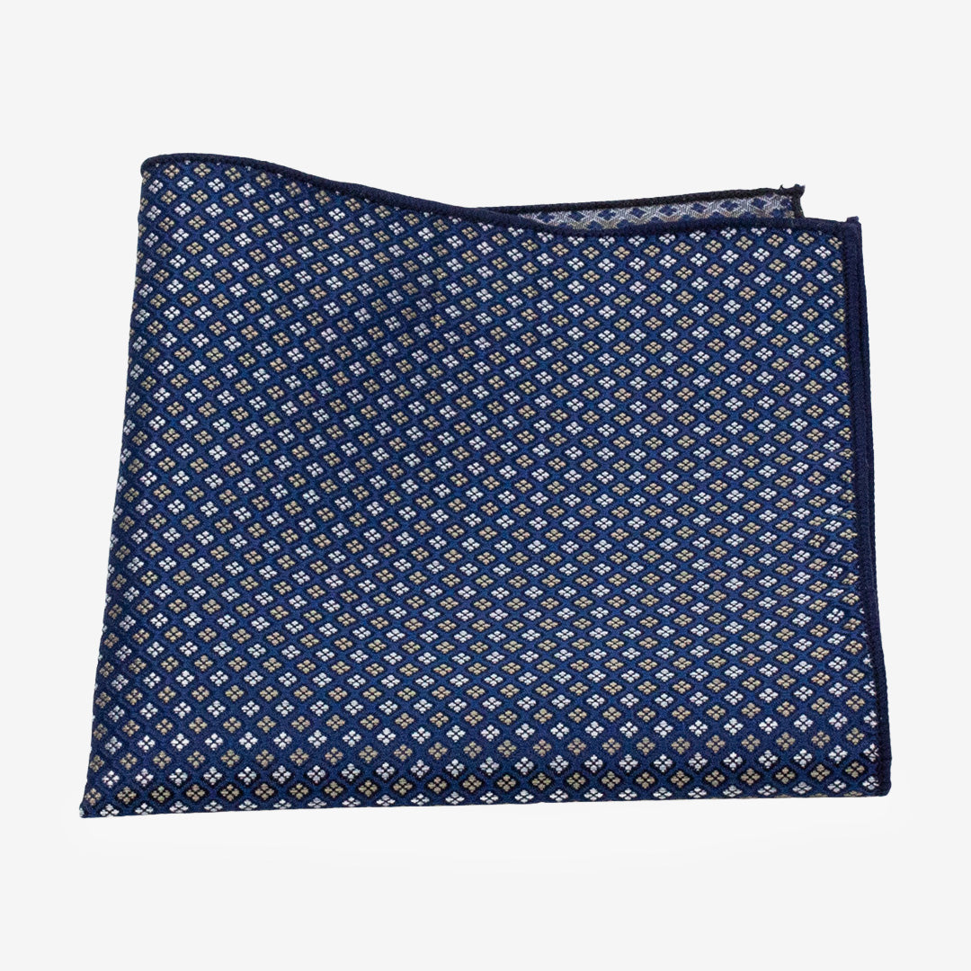 7East Bolton mönstrad näsduk 18x18 cm Blue N444