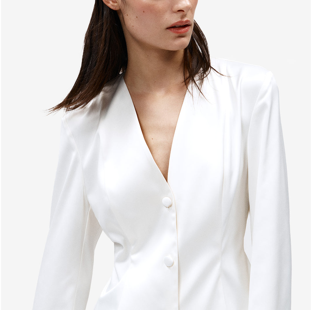 Stylein Briar Blouse Shine Crepe – glansig damblus med avslappnad passform