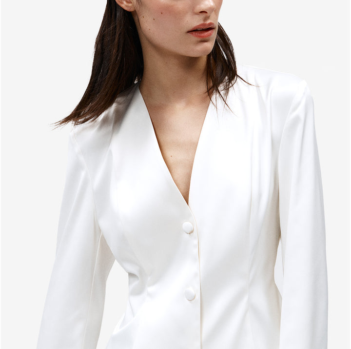 Stylein Briar Blouse Shine Crepe – glansig damblus med avslappnad passform