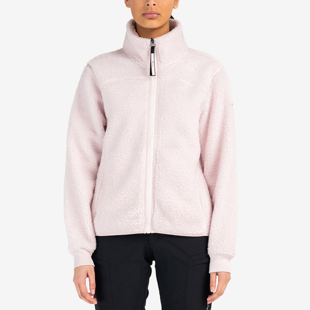 Pelle P Alpage Zip dam Soft Pink med hög krage och framfickor