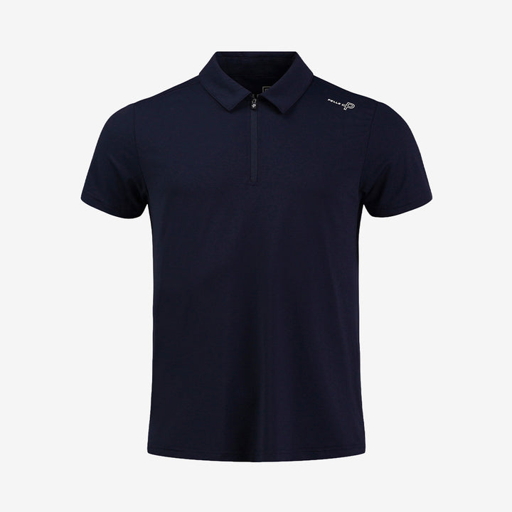 Pelle P Propulsion Polo herr Dk Navy Blue med V-ringning och dragkedja