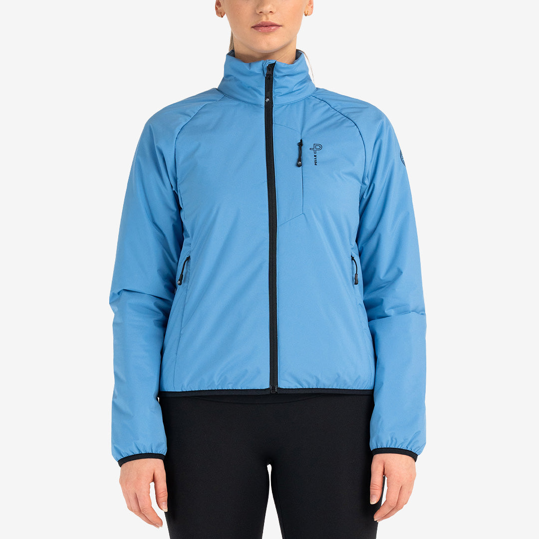 Pelle P Arolla Aero Jacket dam Tidal Blue lätt jacka med dragkedja