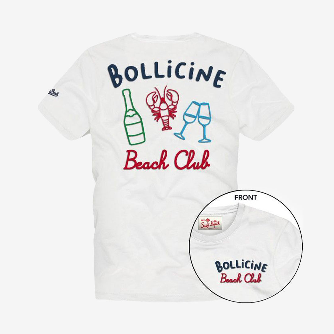 MC2 Saint Barth Portland t-shirt i bomull med tryck fram och bak Bollicine