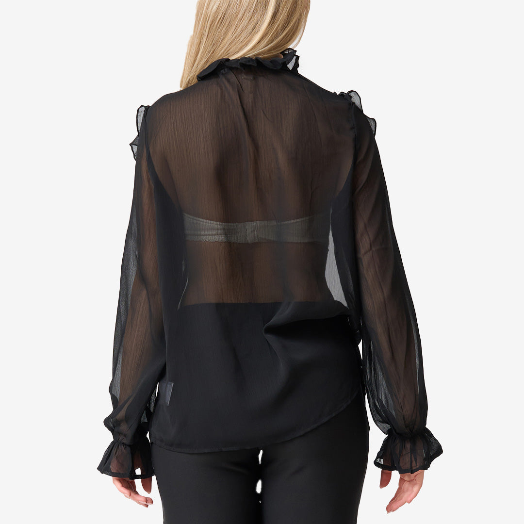 Blus m volanger