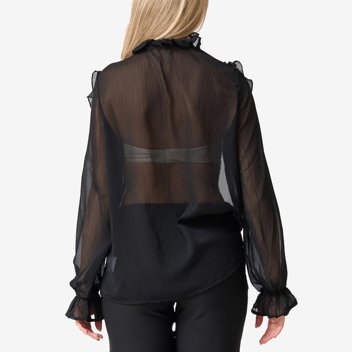 Blus m volanger