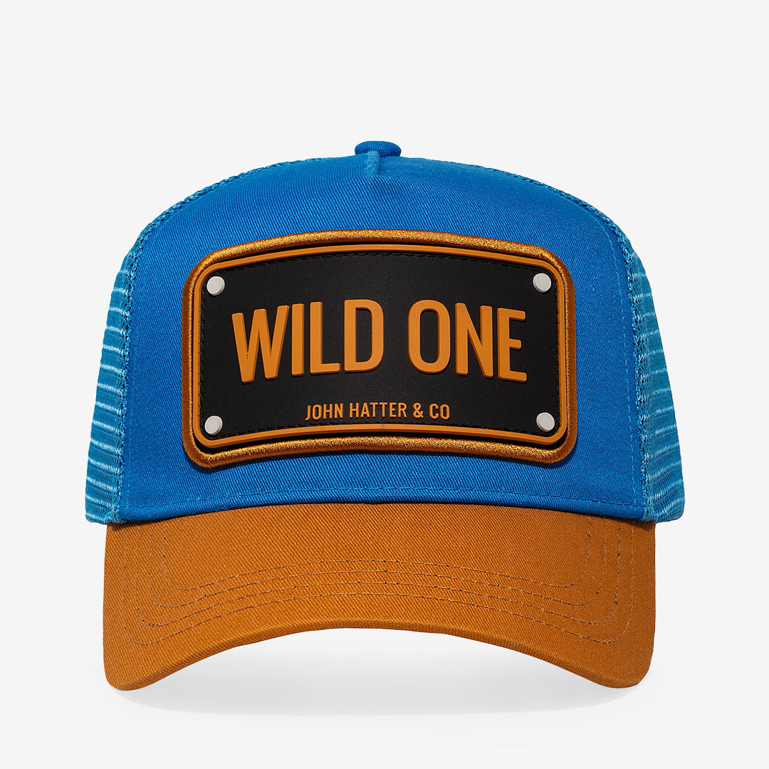 John Hatter Wild One keps i teal med frontlapp i återvunnet gummi