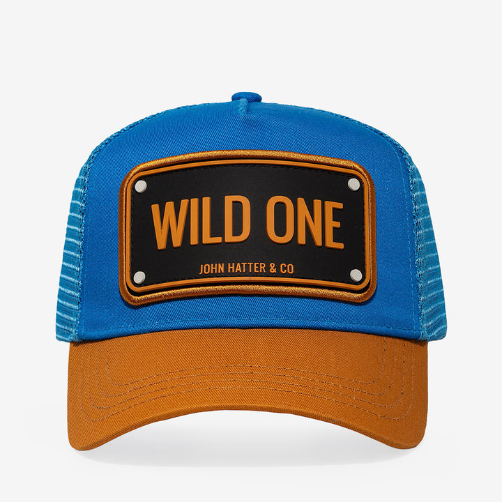 John Hatter Wild One keps i teal med frontlapp i återvunnet gummi