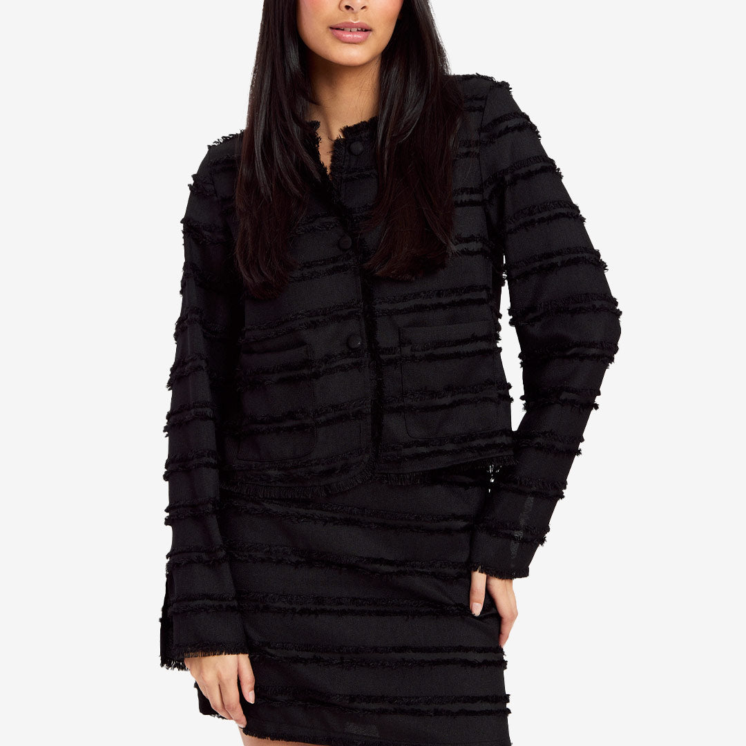 Alt bildtext
Rut & Circle Signe Jacket dam Black kort jacka med fransar RUT-26-03-20