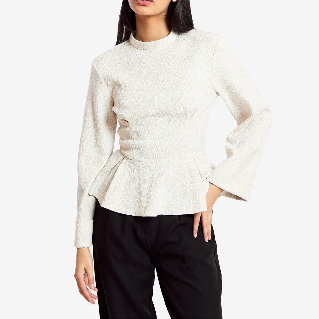 Alt bildtext
Rut & Circle Kiara Top dam Beige White Ziczac RUT-26-03-38