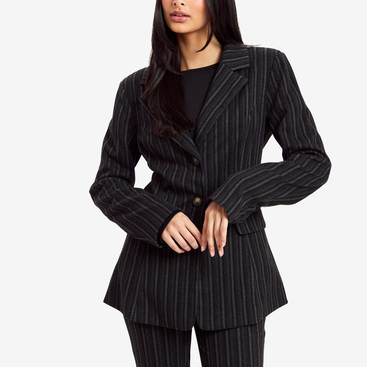 Alt bildtext
Rut & Circle Alessia Striped Blazer dam Grey Black Stripe RUT-26-03-53