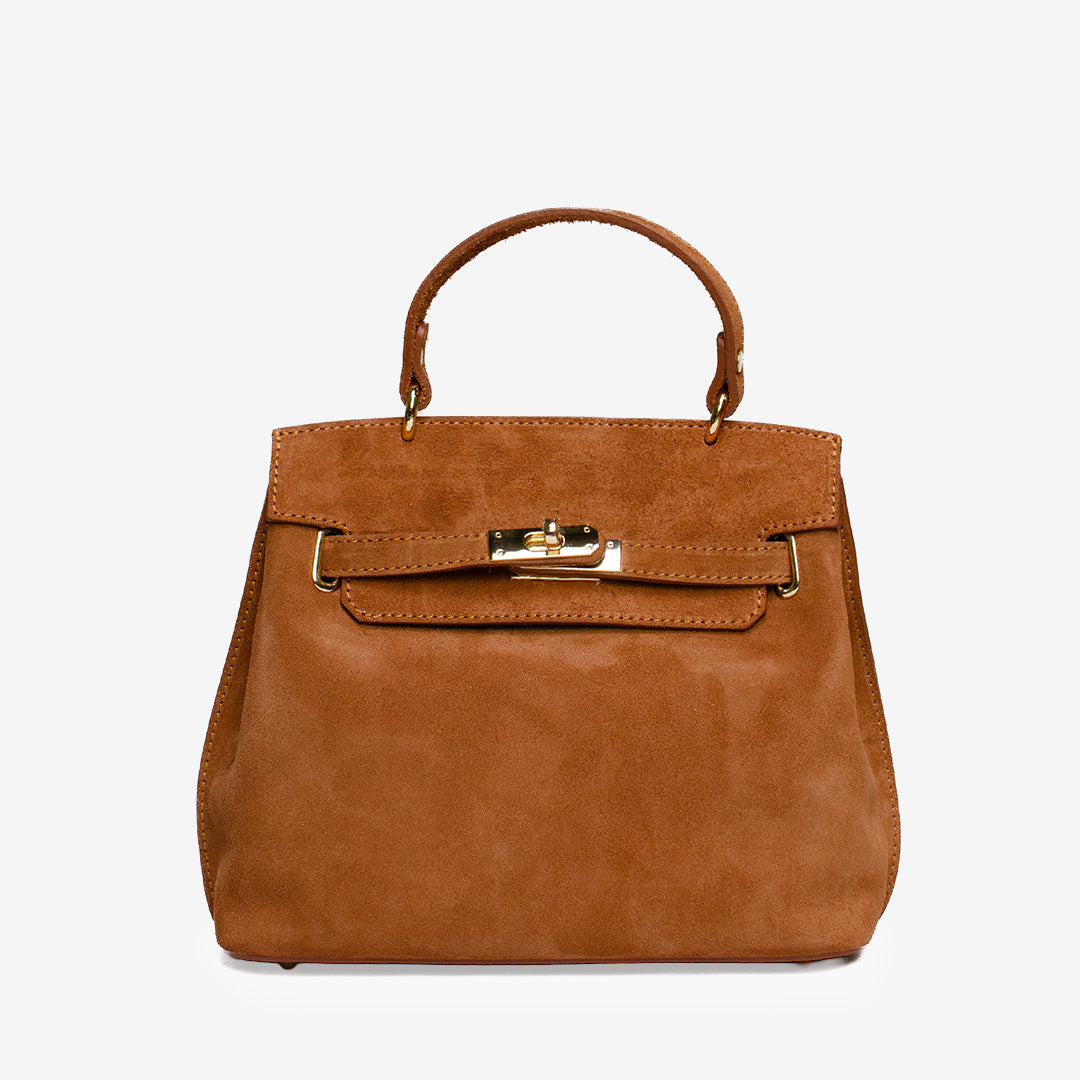 Camel Rivoli Riv läderväska med lock och axelrem