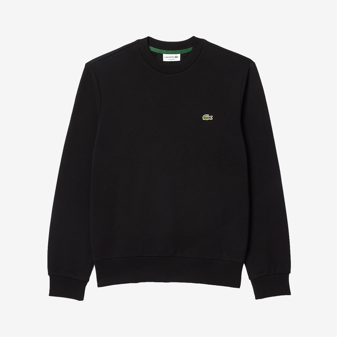 svart Lacoste SH9608-00 sweatshirt med hög hals och broderad krokodil