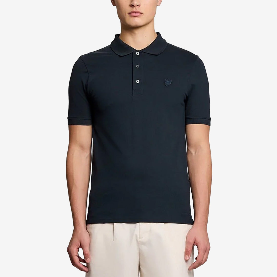 Superfine Polo Shirt i Dark Navy med klassisk polokrage och regular fit