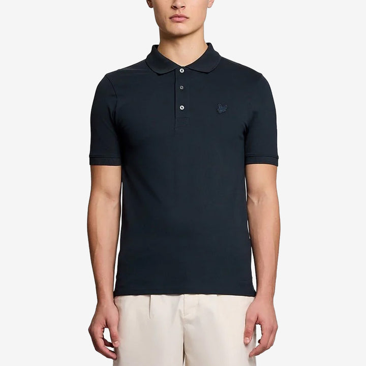 Superfine Polo Shirt i Dark Navy med klassisk polokrage och regular fit