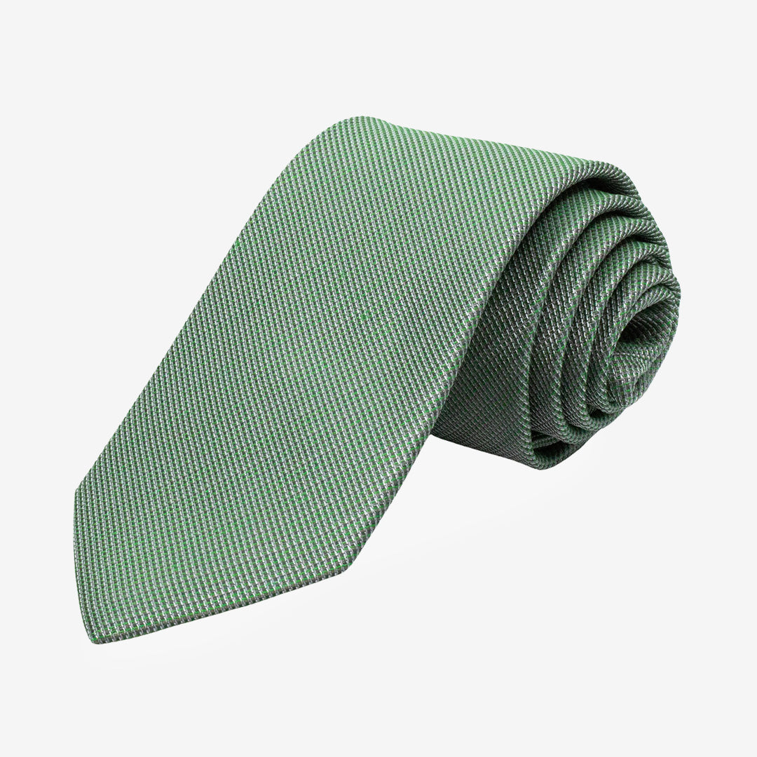 7East Lincoln mönstrad siden-slips Green 7,5 cm T441