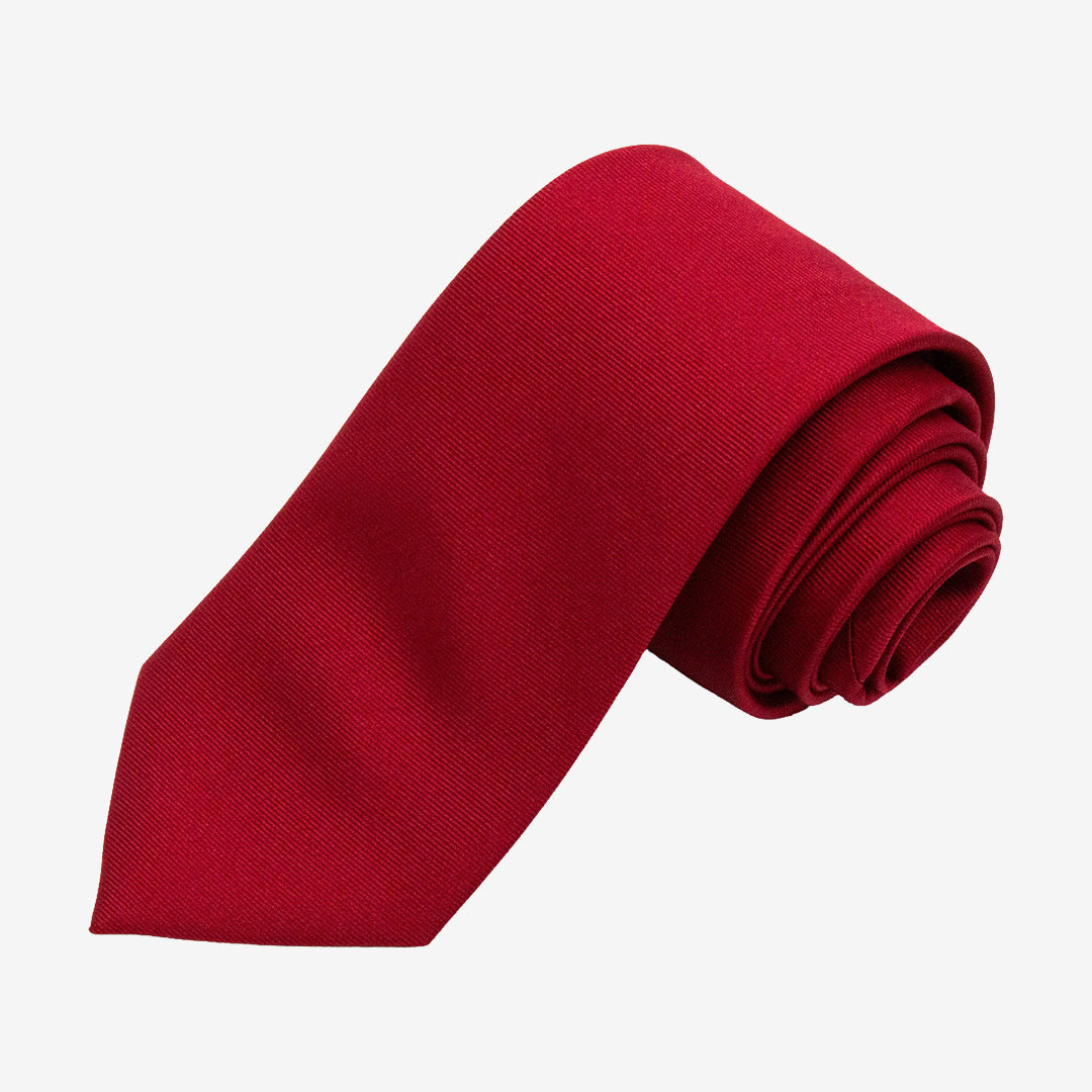 Seven East Fjelstrup Tie slips i Red med klassiskt mönster i 100% siden, 7,5 cm bred.