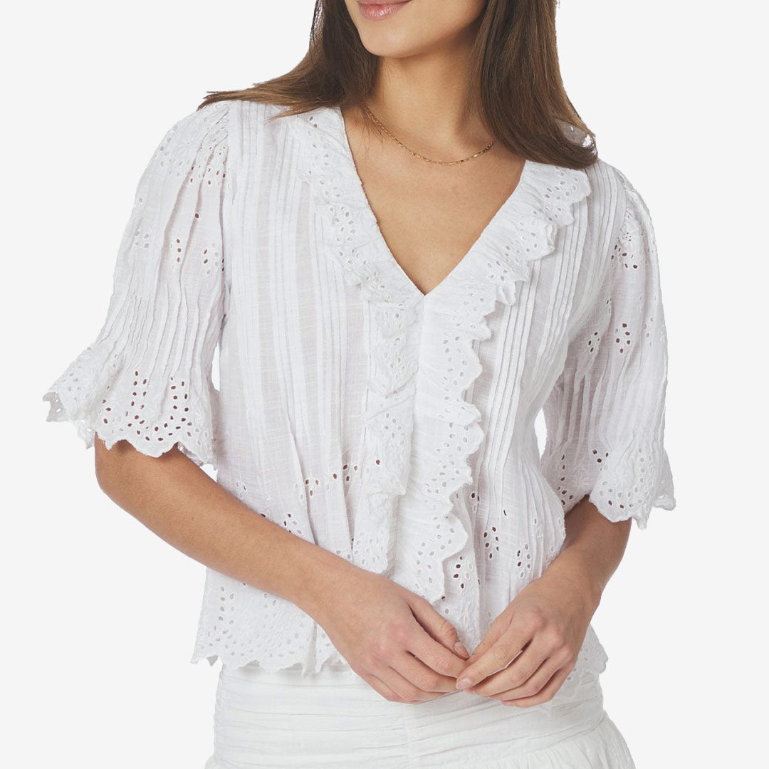 Neo Noir Talise Emb blouse dam broderad blus