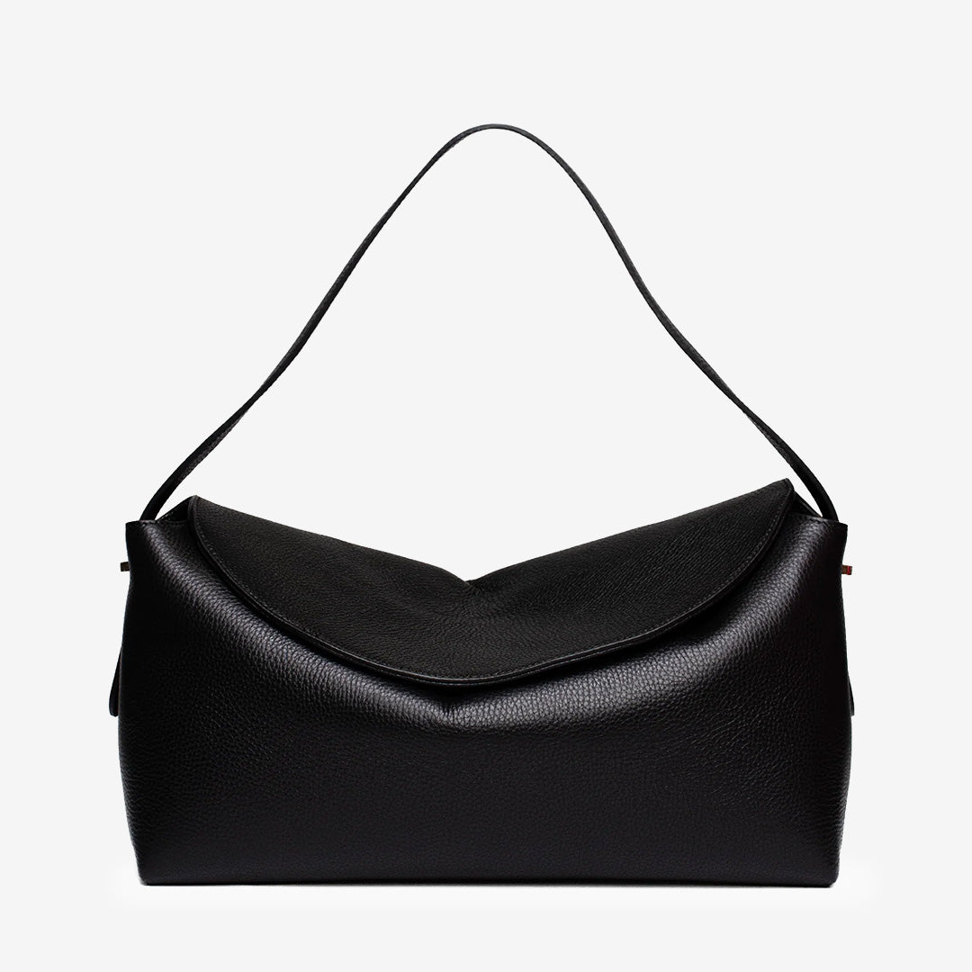 Svart Torino Tor-G-D01 läderväska med magnetlås och avtagbar rem